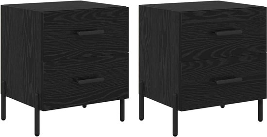 vidaXL Nachtkastje 30x30x40 cm bewerkt hout sonoma eikenkleurig