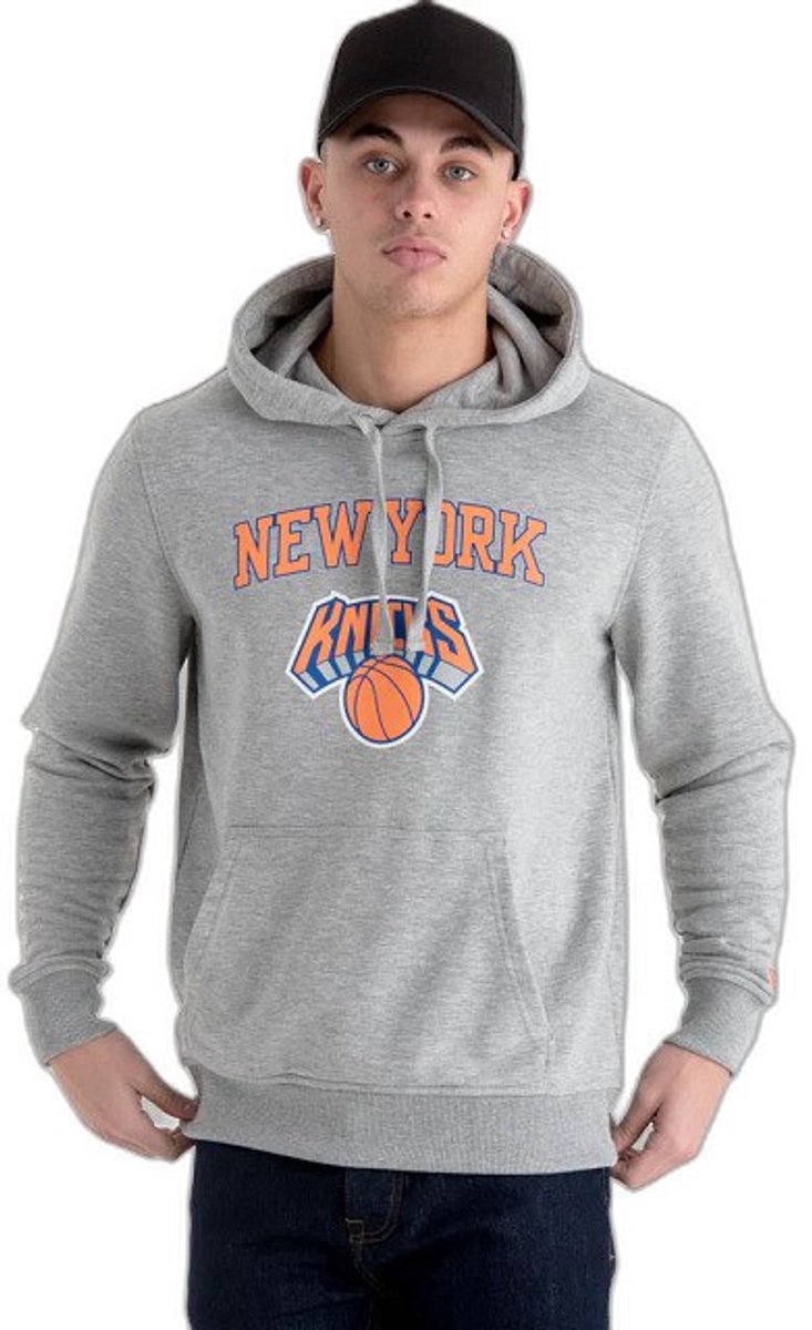 New Era Nba Regular New York Knicks Hoodie M Man Grijs