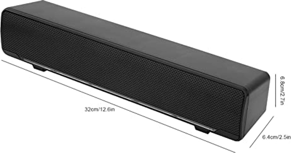 Portable Soundbar, Stereo Soundbar with USB Cable Music - afbeelding 2