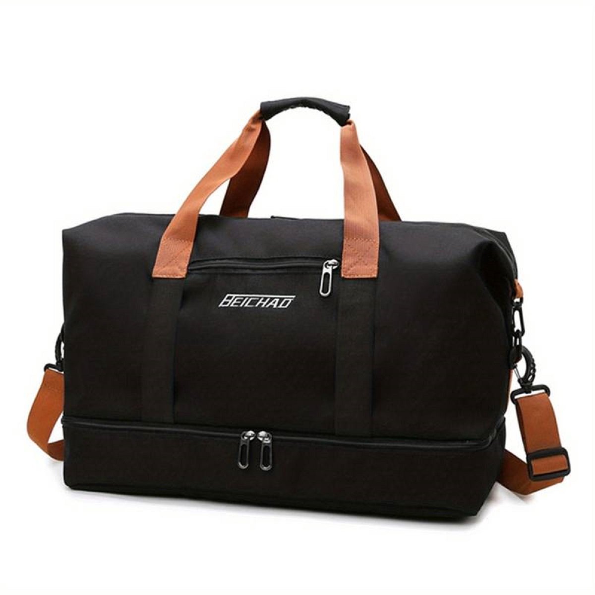 Zwarte Sporttas / Reistas – Schoenenvak – Waterdicht Natvak – Grote Capaciteit – Unisex - zwemtas - Duffel Bag - Sjtoer