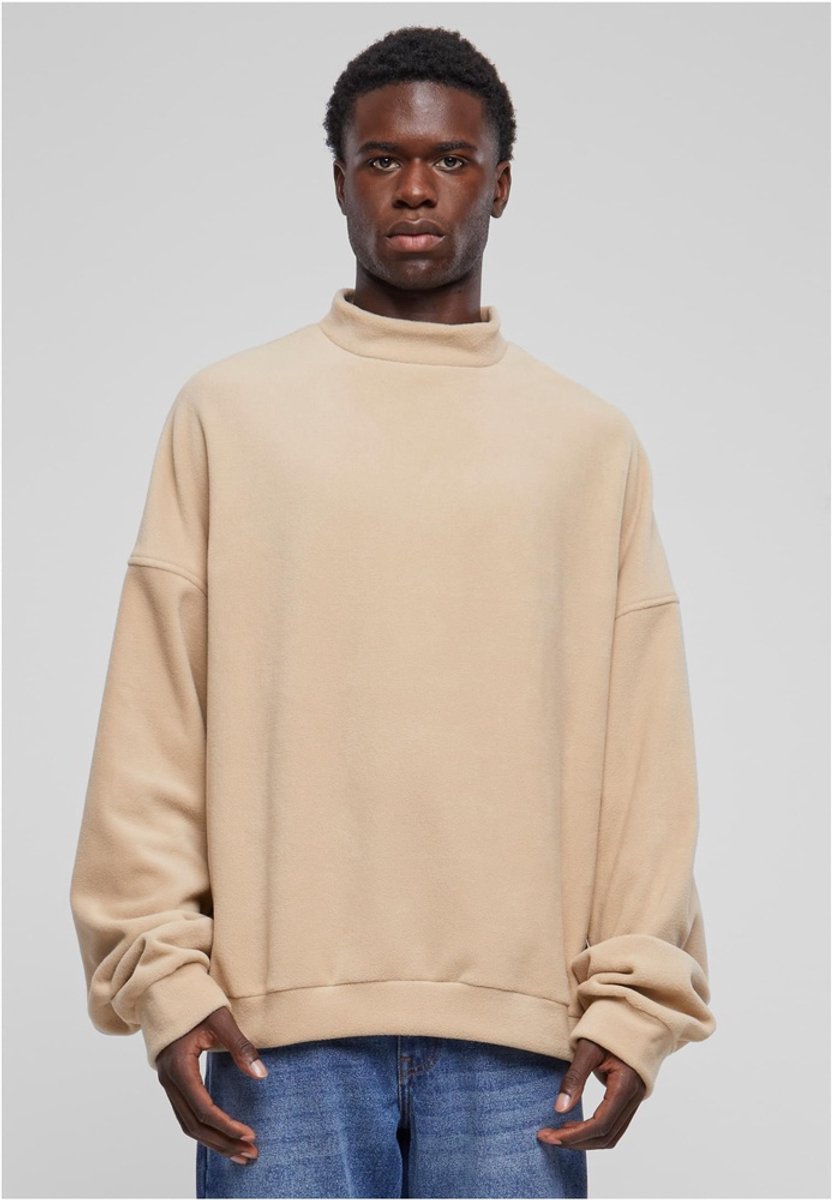 Urban Classics Oversized Polar Fleece Crewneck sweater/trui M Beige