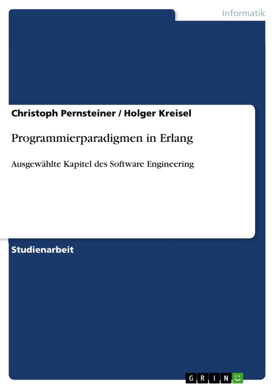 Programmierparadigmen in Erlang - cover