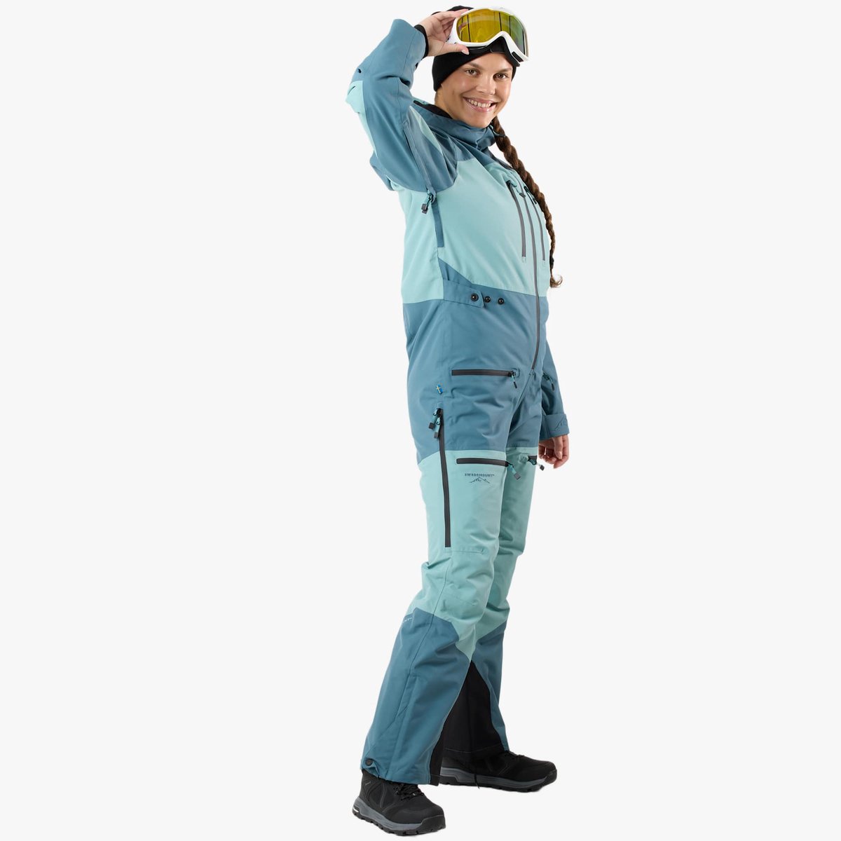 Swedemount Freeride Skisuit – Winteroverall dames Groen