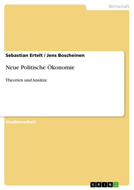 Neue Politische Ökonomie - cover