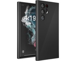Hoesje geschikt voor Samsung S22 Ultra hoes zwart - backcover - optimale bescherming - zwart