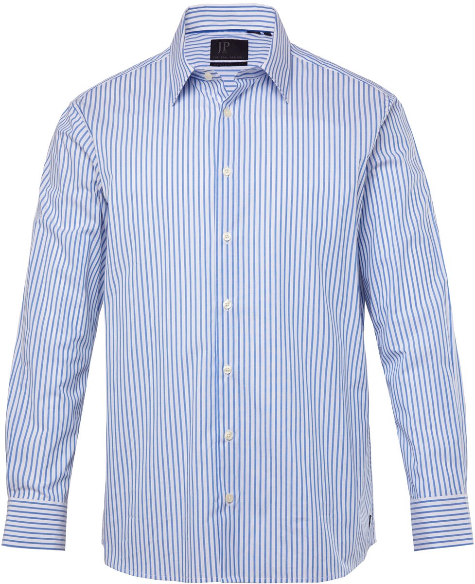 JP 1880 - Heren - Overhemd business lange mouwen strijkvrij met strepen - Off-white - Maat 8XL
