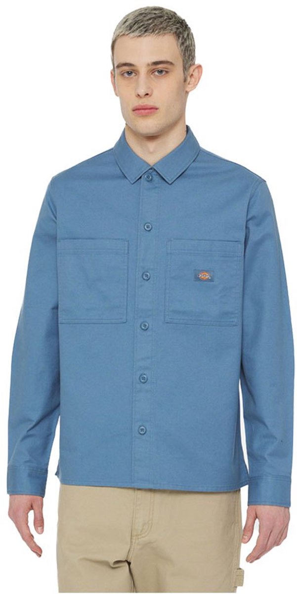 Dickies Florala Overhemd Met Lange Mouwen S Man Blauw