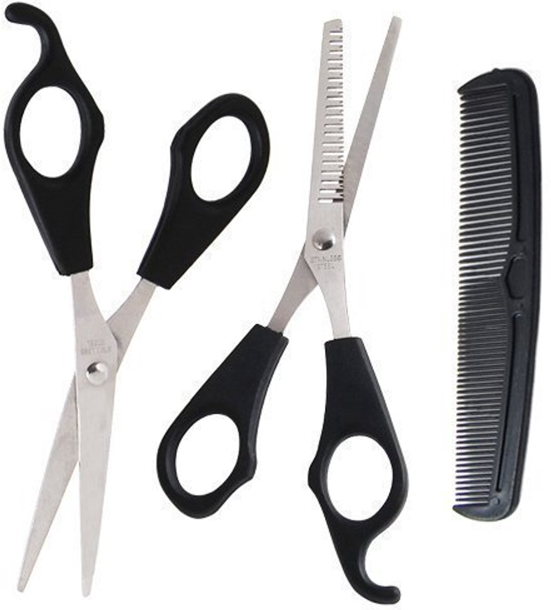 Haar Knippen en Uitdunnen Set - Kappers Schaar met Kam voor Professionele Haarstyling