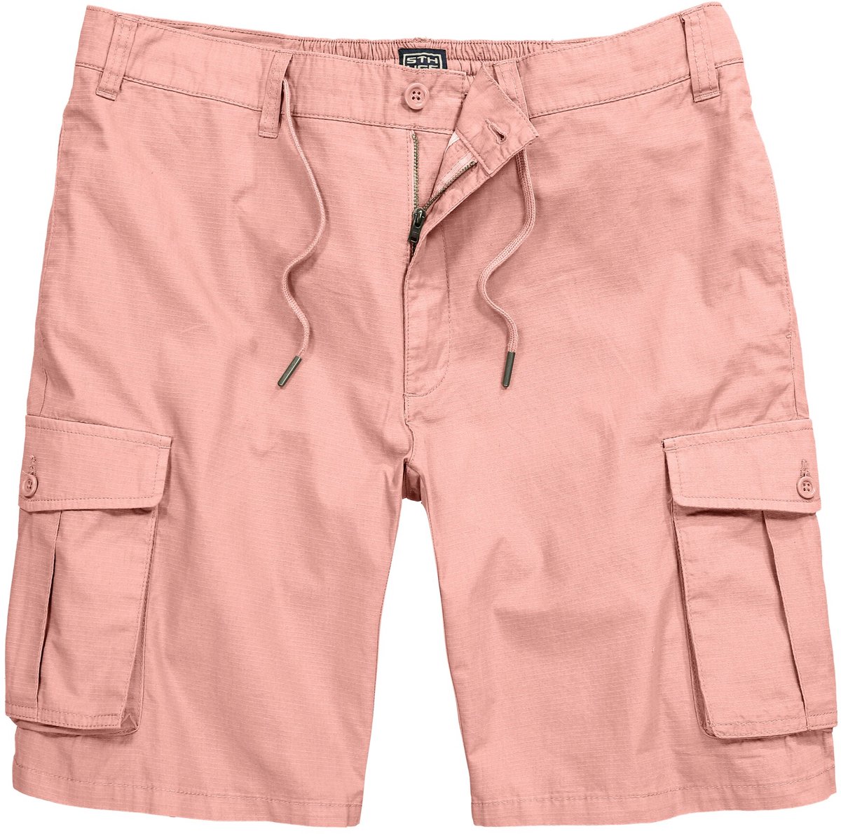 STHUGE - Heren - Cargo-bermuda loose fit ribstop elastische tailleband - Donkerroze - Maat 52