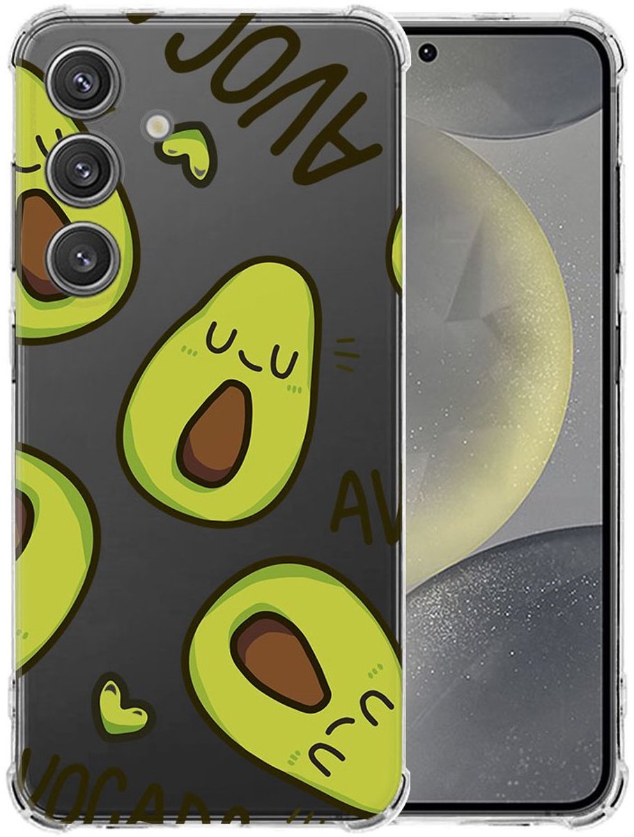 Samsung Galaxy S25 Hoesje - Avocado Singing TPU Antishock