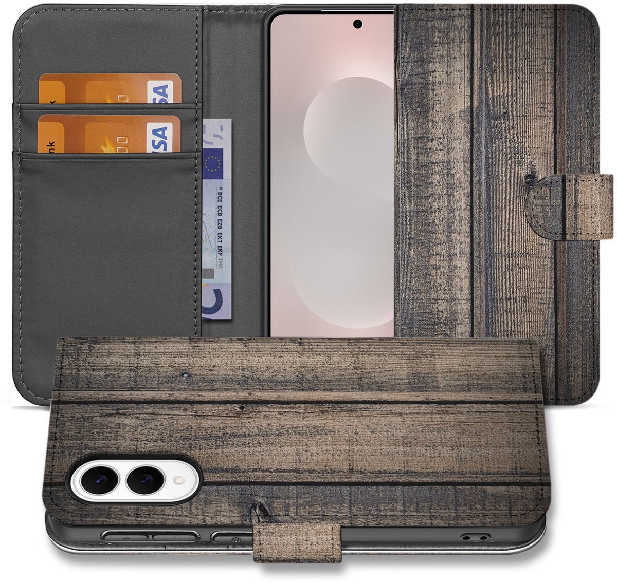 Samsung Galaxy S25 Edge Book Style Case Steigerhout