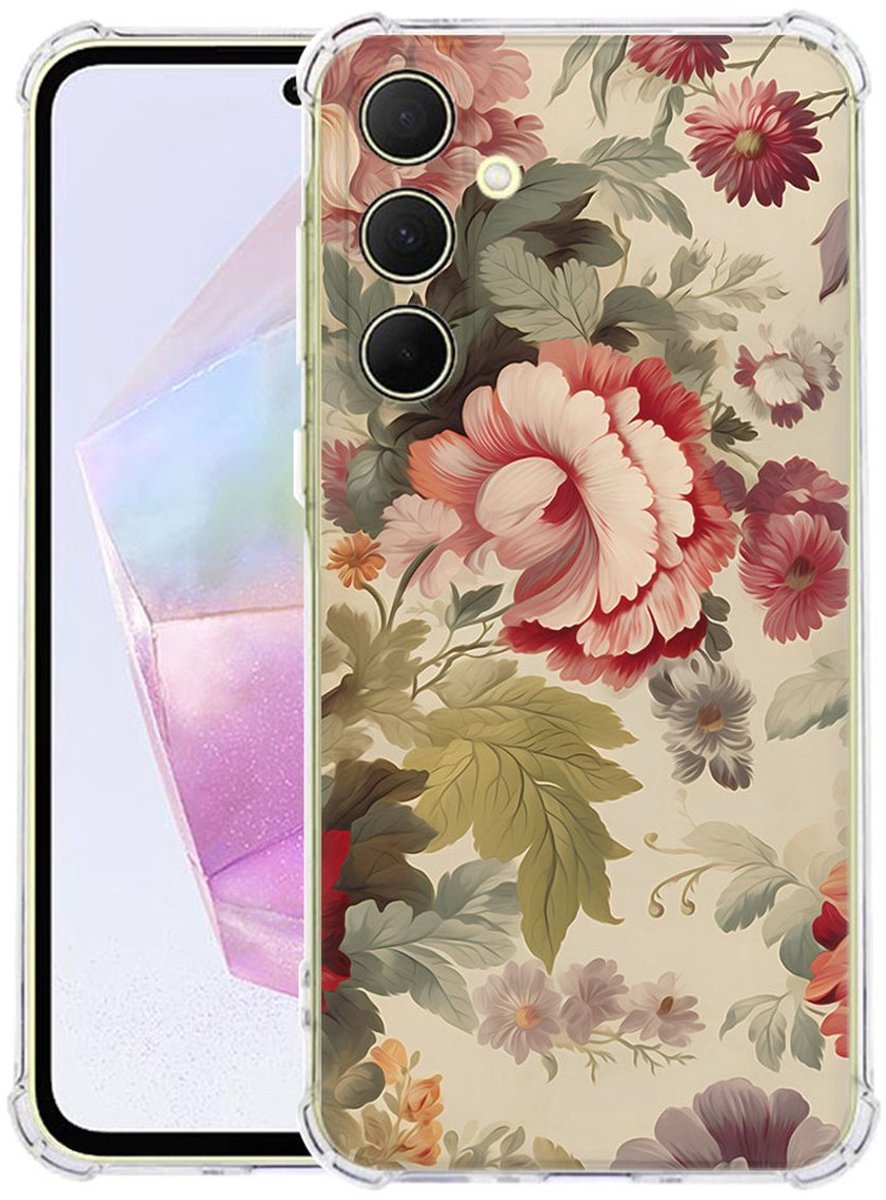 Samsung Galaxy A56 Hoesje - Bloemen TPU Antishock
