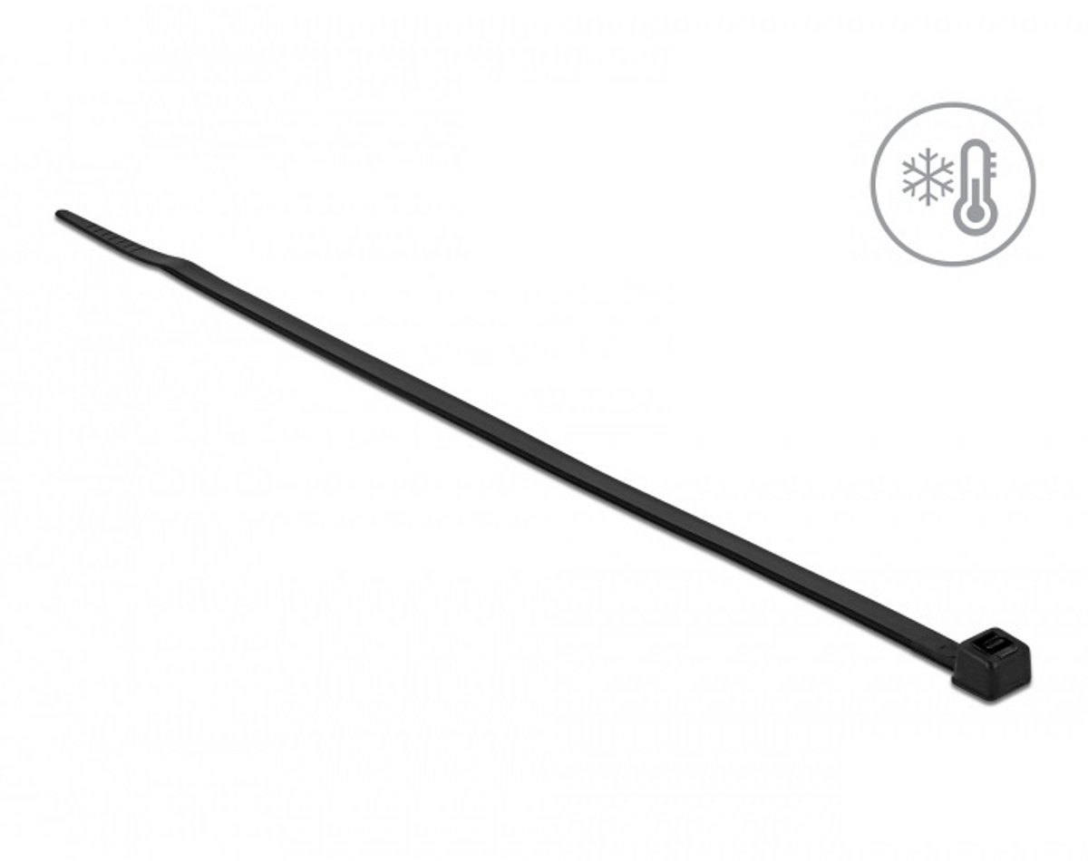 Tie-wraps 200 x 4,8mm / zwart - koudebestendig en UV-resistent (100 stuks)