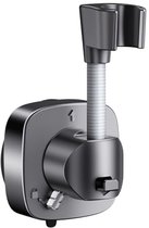 Support de pommeau de douche mural rotatif à 360°, sans perçage, argenté Support de pommeau de douche mural rotatif à 360°, sans perçage, argenté