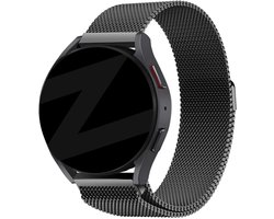 Bandz Milanese Loop Strap (zwart) geschikt voor Garmin Vivoactive 4, Venu 2, Venu 3, Venu 4 - 45mm, Forerunner 255, 265, 570 - 47mm - Stijlvolle metalen horlogeband