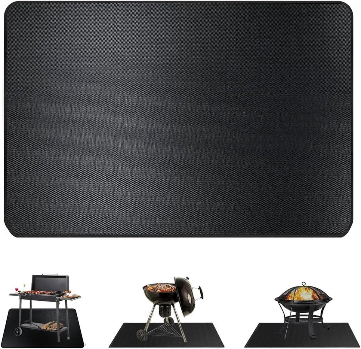 Allecto plus - Hittebestendige Mat voor Open Haard en BBQ - Glasvezel Onderlegger - Grootte 64*50CM
