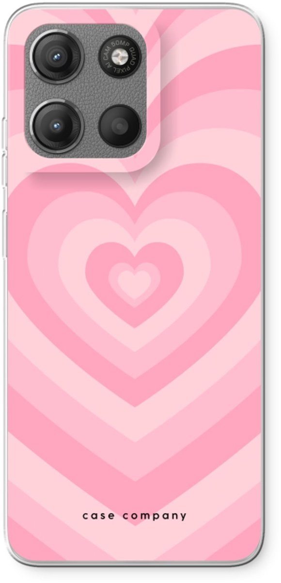 Case Company® - Hoesje geschikt voor Motorola Moto G15 Power hoesje - Hart Roos - Soft Cover Telefoonhoesje - Bescherming aan alle Kanten en Schermrand