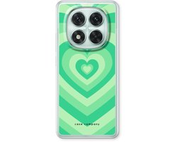 Case Company® - Hoesje geschikt voor Xiaomi Poco X7 hoesje - Hart Groen - Soft Cover Telefoonhoesje - Bescherming aan alle Kanten en Schermrand