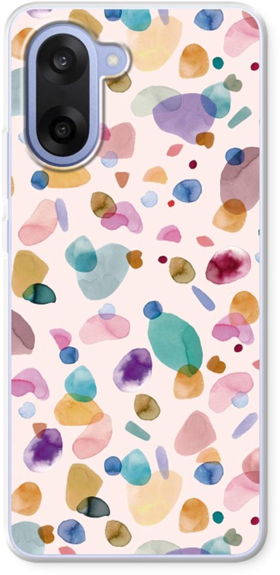 Étui Case Company® - Compatible avec OnePlus Nord CE5 - Terrazzo Memphis - Coque souple - Protection intégrale et des bords de l'écran