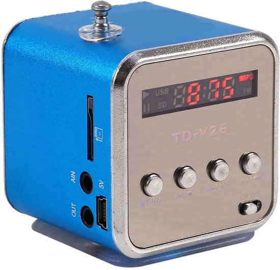 Musicman MA Soundstation Stereo-luidspreker Met Geïntegreerde Accu  MP3 Speler Radio Microsd Kaartsleuf Usb Sleuf Zonder Display Zwart