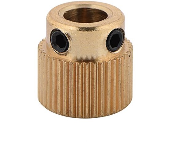 MMOBIEL 5x Messing Extruder Tandwiel – 40 Tanden, Voor Creality 3D-printers Zoals Ender 3 V2, Pro, CR-10, Met Inbussleutel