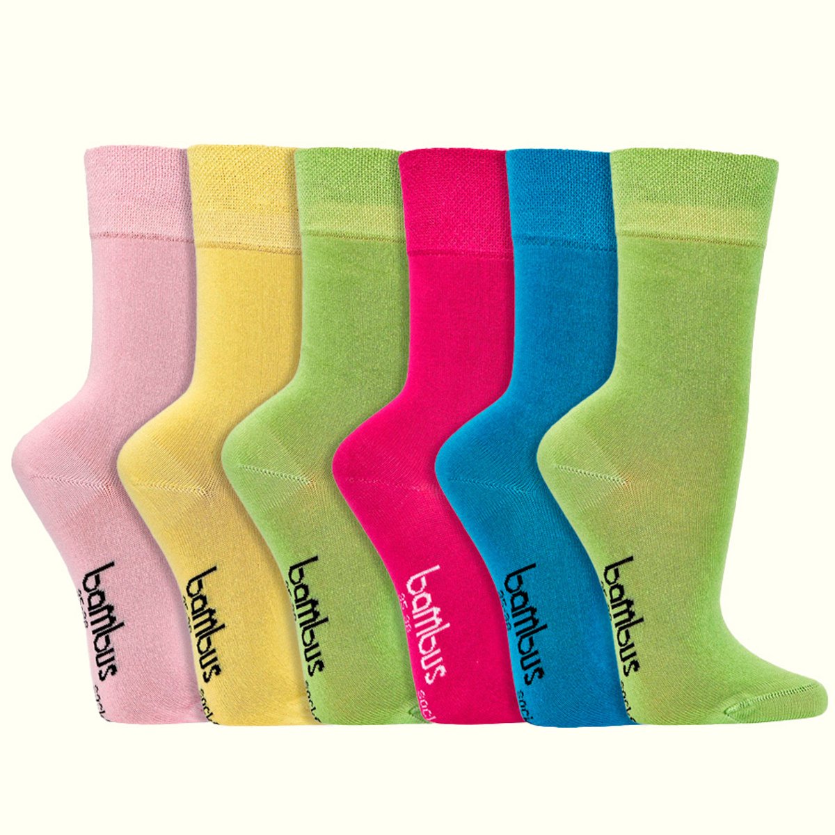 Feterz drukvrije sokken | bamboe sokken | 6 paar | kleurenmix pakket | extra brede piqué comfort tailleband | maten 35-42