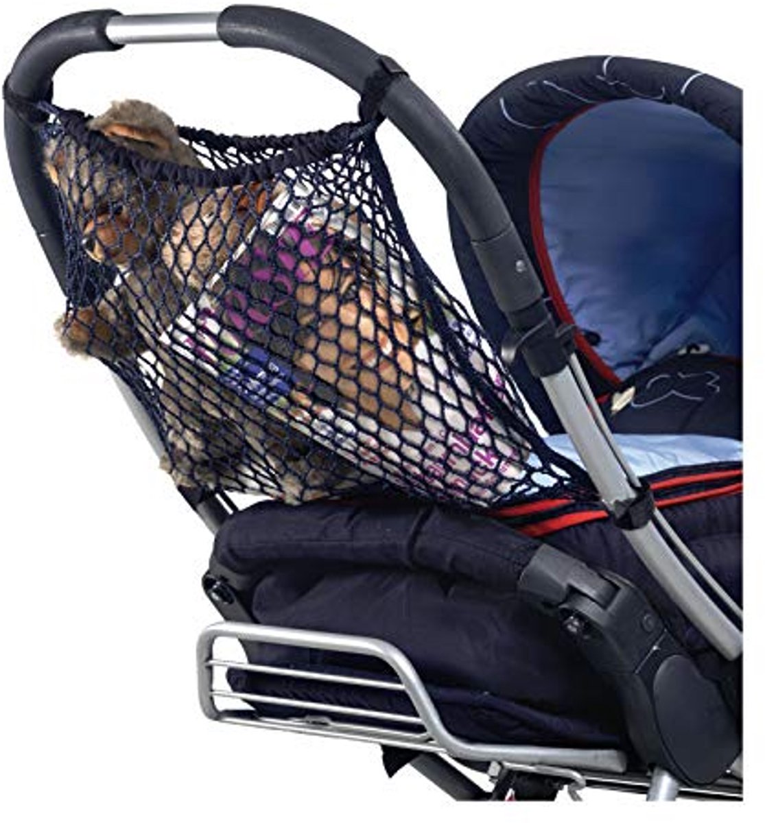 Boodschappennet voor kinderwagen - zwart