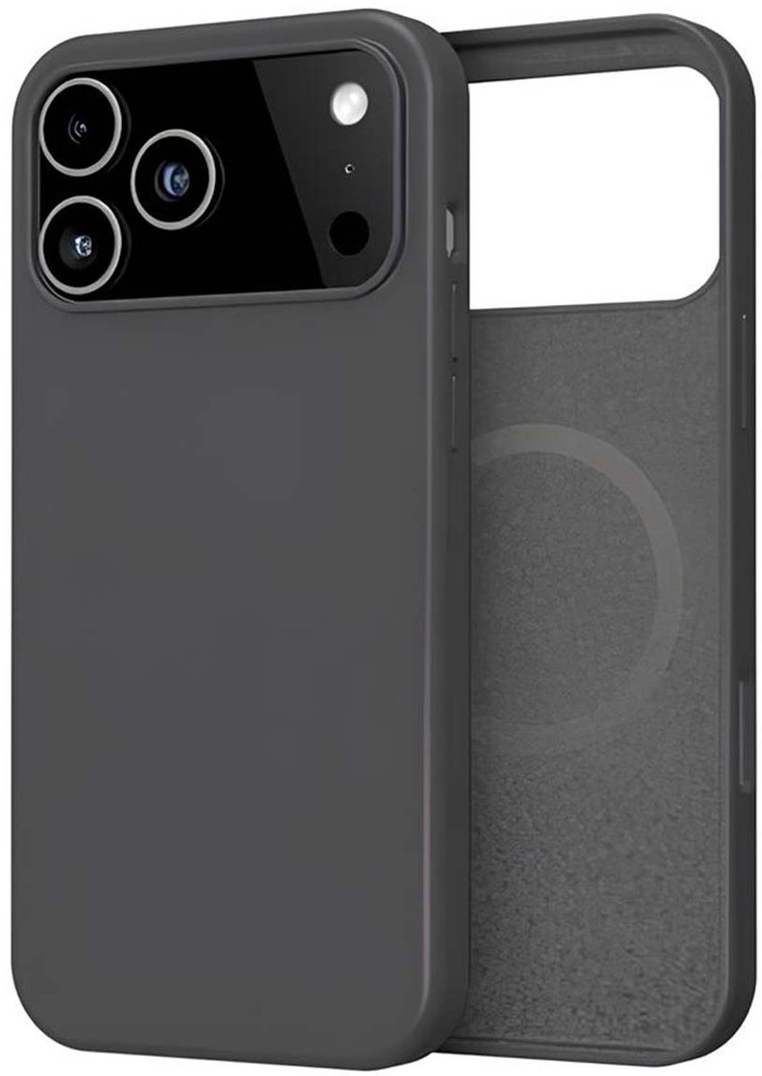 MYWAY, Siliconen Hoesje Geschikt voor Apple iPhone 17 Pro Max Compatibel met MagSafe, Zwart