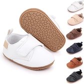 Baby schoentjes – Babyschoenen - Eerste Stappen Wandelen - PU Leer - Plat Luie Wiegschoen - Maat 20 - 13cm - Beige