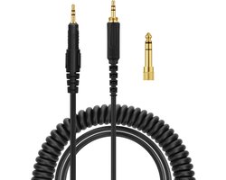 kwmobile vervangende koptelefoonkabel 3,5mm jack - geschikt voor AudioTechnica ATH-M50X / M40X / M60X / M70X - 100 - In zwart