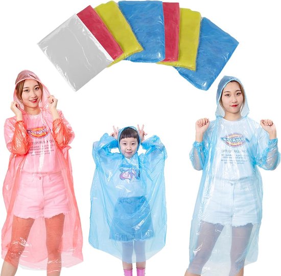 Waterdichte regenjas, elektrische fietsregenjas Unisex fietscape met dubbele rand for buitenactiviteiten met verstelbare capuchon, roze, 5XL (kleur