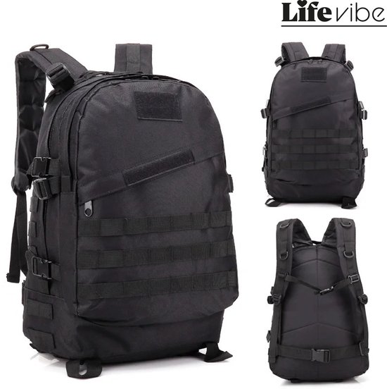 Sac à dos tactique LifeVibe® 40 L - Zwart - Sac à dos Plein air étanche - Camping