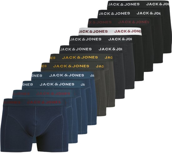 Boxer Jack & Jones 12P pour homme, couleur boulon, uni, multicolore