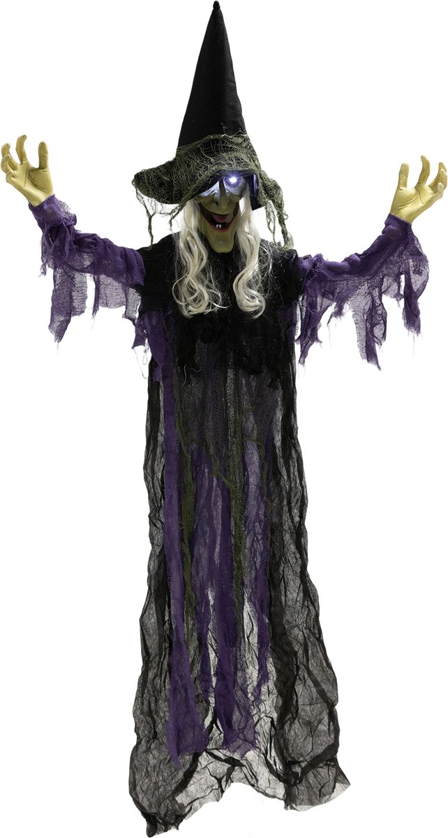 Outsunny Halloween Decoraties Staal, Polyester 80L x 15B x 183H cm Paars