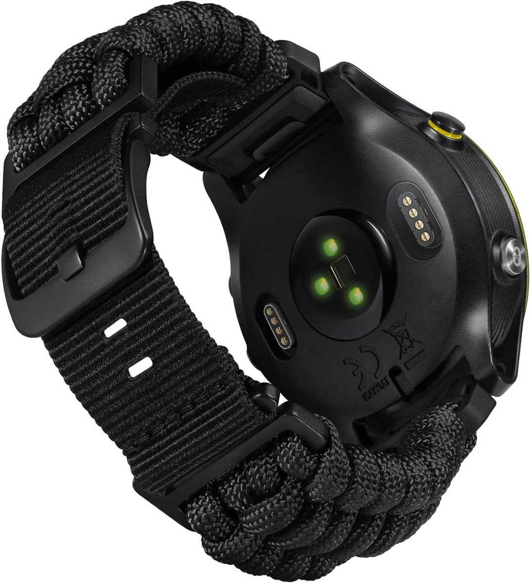 Allecto plus - Horlogebanden van Zware Militaire Paracord voor Heren - Compatibel met Garmin Fenix, Instinct, Forerunner - Vervangende Bandjes in 20mm, 22mm en 26mm