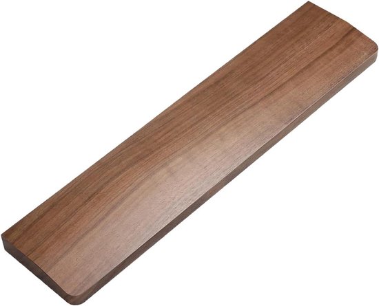 Foto: Allecto plus massief houten polssteun voor kantoor en games antislip en ergonomisch zwarte walnoot 60 sleutels 30 cm pijnverlichting