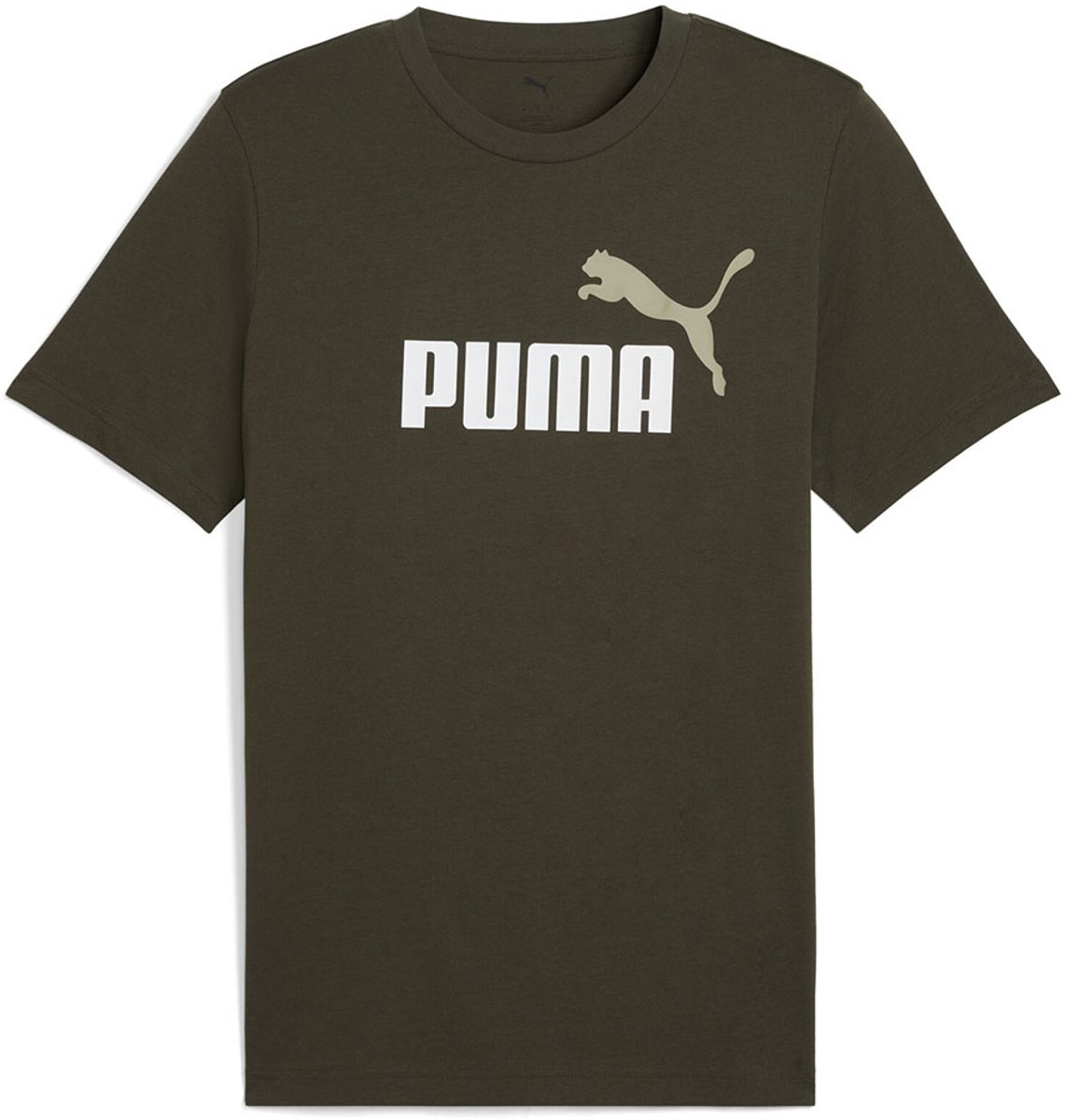 Puma Ess 2 Color No 1 T-shirt Met Korte Mouwen S Man Olijf
