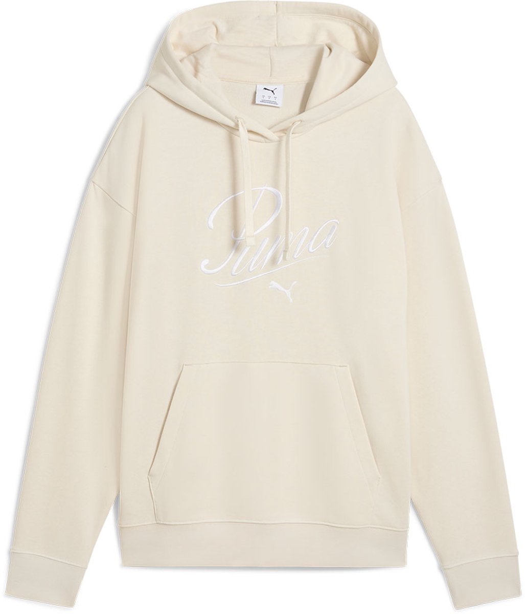 Puma Ess Script Comfort Hoodie M Vrouw Alpine Snow