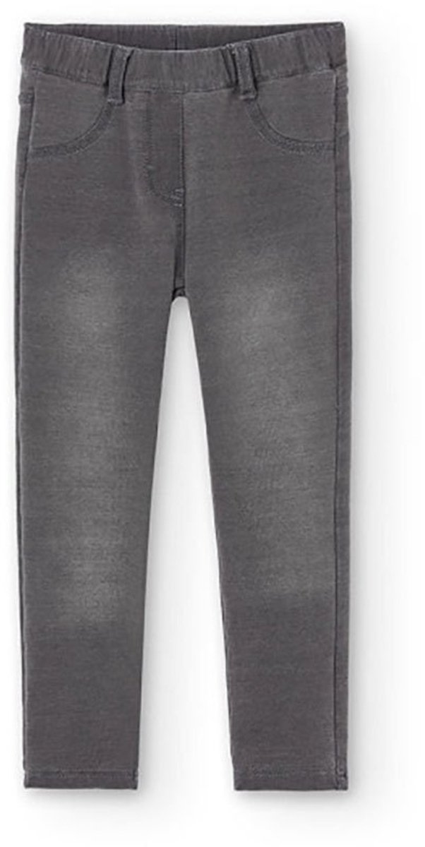 Boboli Fleece Denim Broek Grijs 7 Years Meisjes