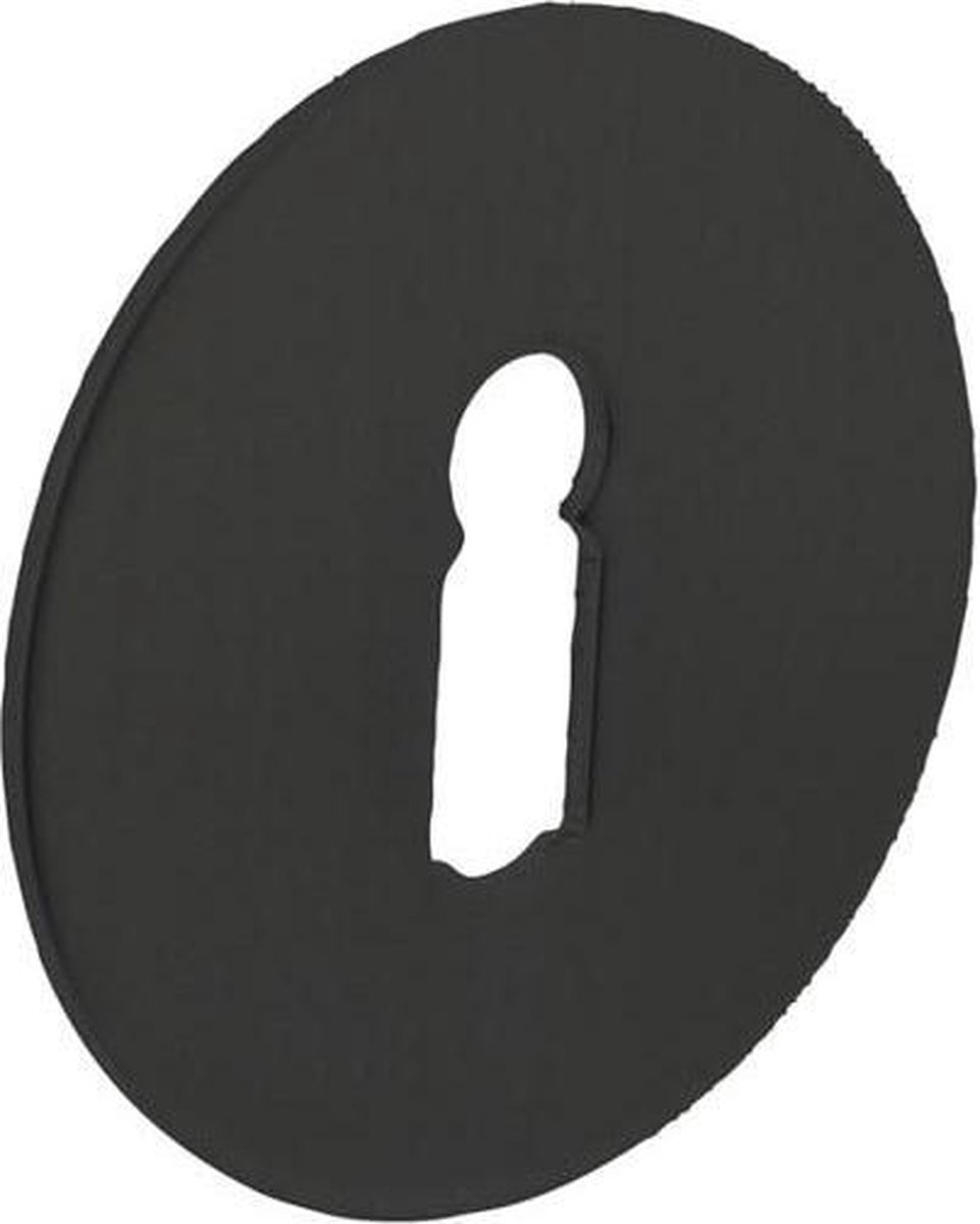 Intersteel Rozet sleutelgat zelfklevend mat zwart