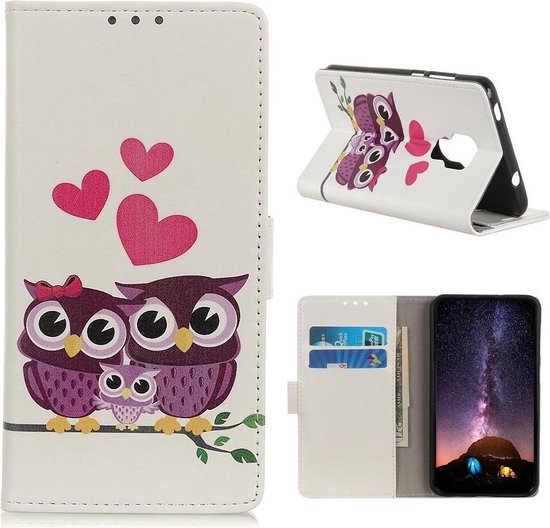 Étui Portefeuille Motorola Moto G9 Play / Moto E7 Plus avec Imprimé Hiboux