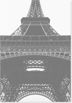 Schilderij Eiffeltoren, 4 maten, zwart/wit