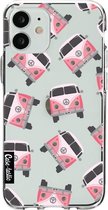 Casetastic Apple iPhone 12 Mini Hoesje - Softcover Hoesje met Design - Little Casetastic Vans Pink Print