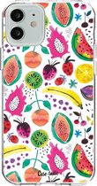 Casetastic Apple iPhone 12 / iPhone 12 Pro Hoesje - Softcover Hoesje met Design - Tropical Fruits Print