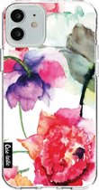 Casetastic Apple iPhone 12 / iPhone 12 Pro Hoesje - Softcover Hoesje met Design - Watercolor Flowers Print