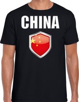 China landen t-shirt zwart heren - Chinese landen shirt / kleding - EK / WK / Olympische spelen China outfit L