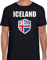 IJsland landen t-shirt zwart heren - IJslandse landen shirt / kleding - EK / WK / Olympische spelen Iceland outfit L