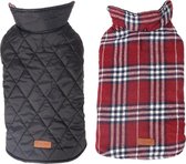 Hondenjas ruit  english style Rood-Zwart - Maat XXXL