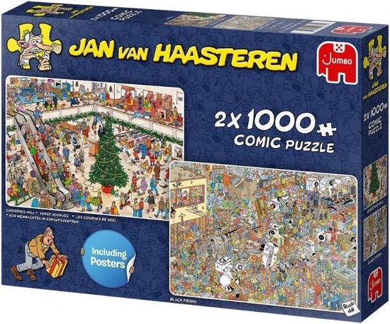 Jan Van Haasteren Kerstkoopjes & Black Friday puzzel - 2 x 1000 stukjes - Jan van Haasteren