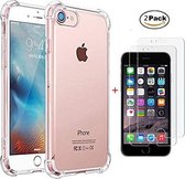 Shock-proof silicone hoesje met 2 Pack Tempered glas Screen Protector Geschikt voor: Apple iPhone 6 Plus / 6S Plus